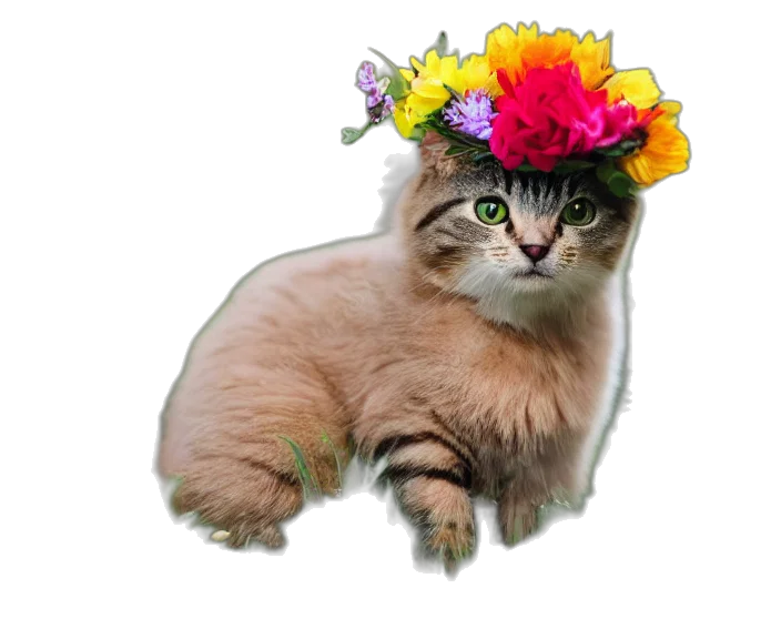 crown, animal, flower, hat transparent PNG cut-out