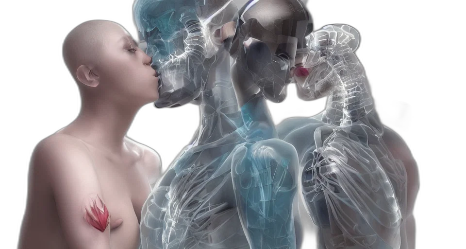 concept art, photorealistic, cyberpunk, 3d render transparent PNG cut-out