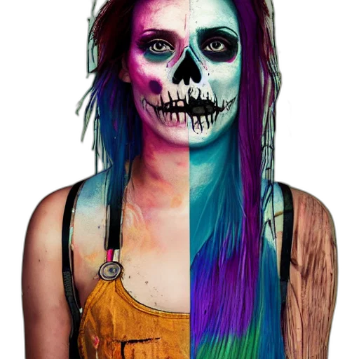 mask, face, hair, dress transparent PNG cut-out
