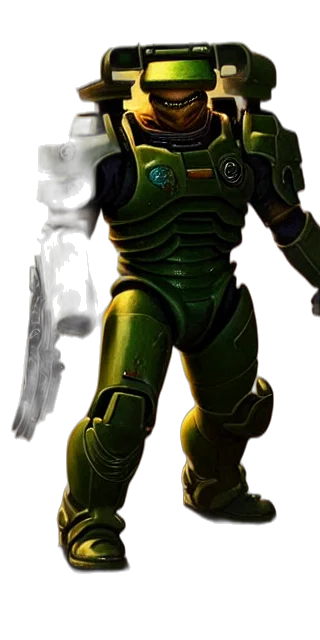 robot, staff, mask, weapon transparent PNG cut-out
