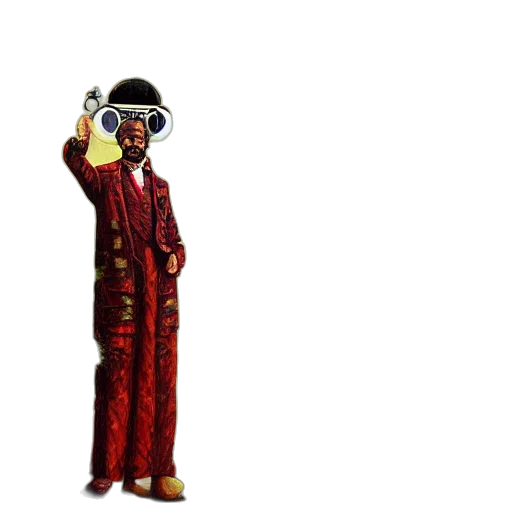 staff, jacket, mask, robot transparent PNG cut-out