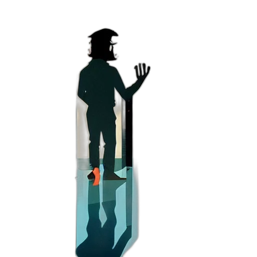 creature, robot, staff, shoes transparent PNG cut-out