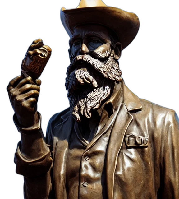 hat, staff, face, 3d render transparent PNG cut-out