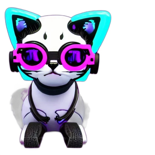 3d render, cyberpunk, vaporwave, concept art transparent PNG cut-out