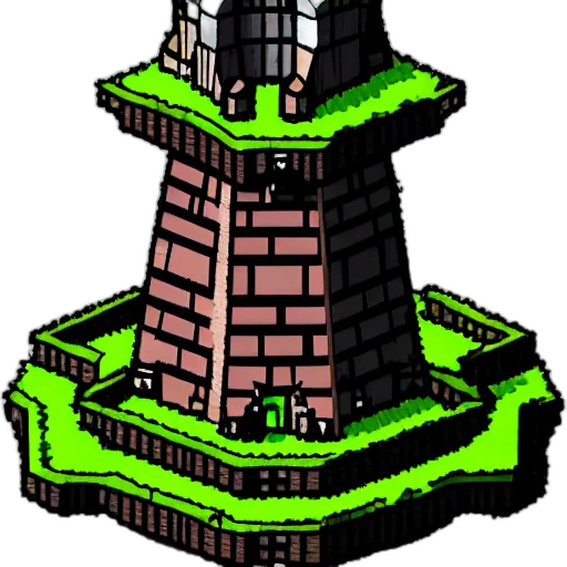 crown, building, hat, pixel art transparent PNG cut-out