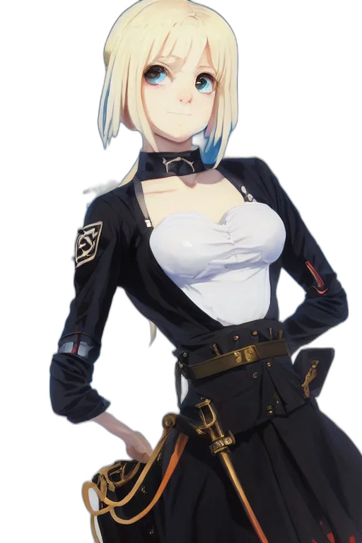 dress, jacket, staff, robot transparent PNG cut-out
