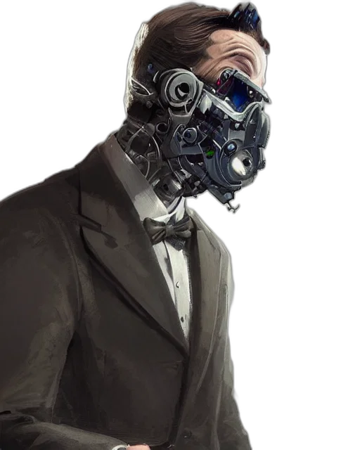 mask, robot, face, cyberpunk transparent PNG cut-out