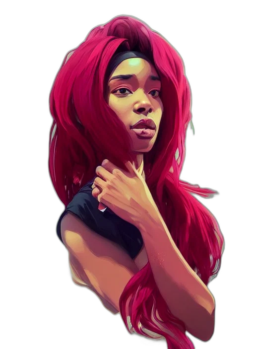 face, concept art, fantasy art, comic book art transparent PNG cut-out