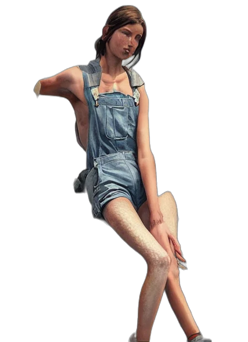 dress, staff, face, weapon transparent PNG cut-out