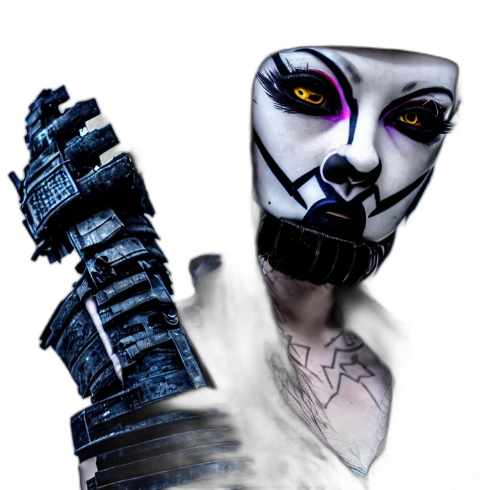 mask, robot, face, staff transparent PNG cut-out