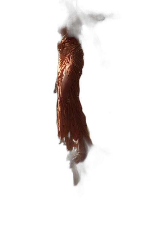 hair, dress, staff, creature transparent PNG cut-out
