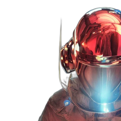 robot, concept art, 3d render, cyberpunk transparent PNG cut-out
