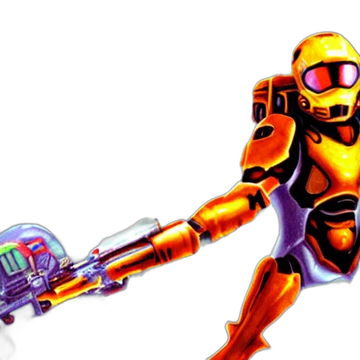 robot, weapon, concept art, pixel art transparent PNG cut-out