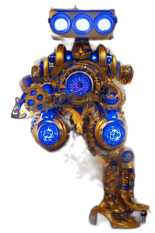 robot, jewelry, weapon, crown transparent PNG cut-out
