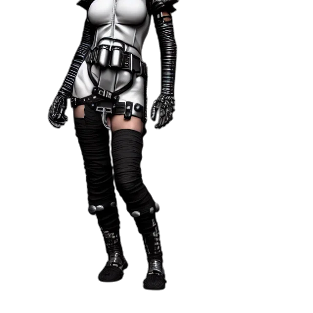 robot, cyberpunk, concept art, 3d render transparent PNG cut-out