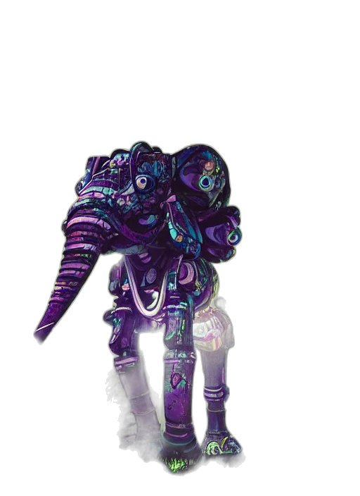 robot, creature, staff, weapon transparent PNG cut-out