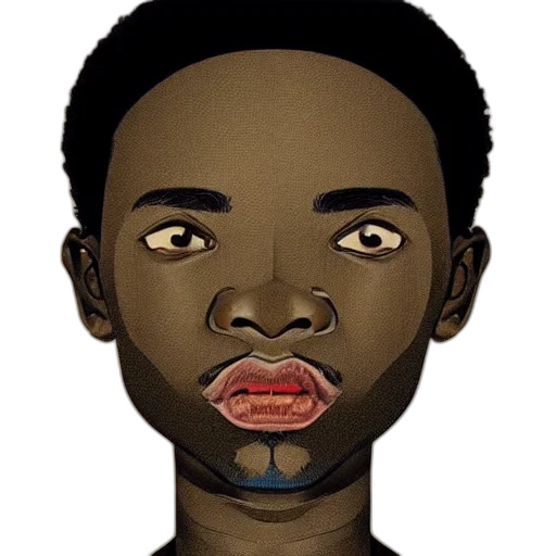 face, cartoon, concept art, photorealistic transparent PNG cut-out