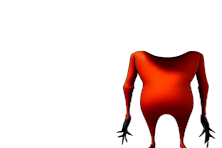 creature, animal, mask, 3d render transparent PNG cut-out