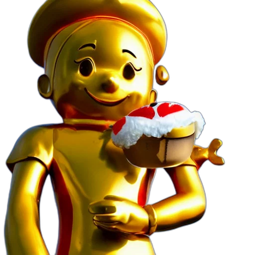 robot, staff, food, 3d render transparent PNG cut-out