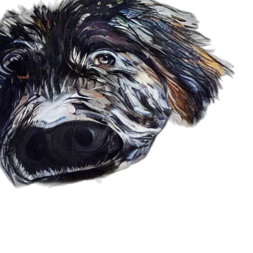 animal, face, watercolor, photorealistic transparent PNG cut-out