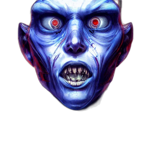 face, mask, creature, robot transparent PNG cut-out