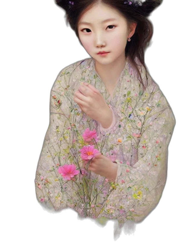 face, jewelry, flower, dress transparent PNG cut-out