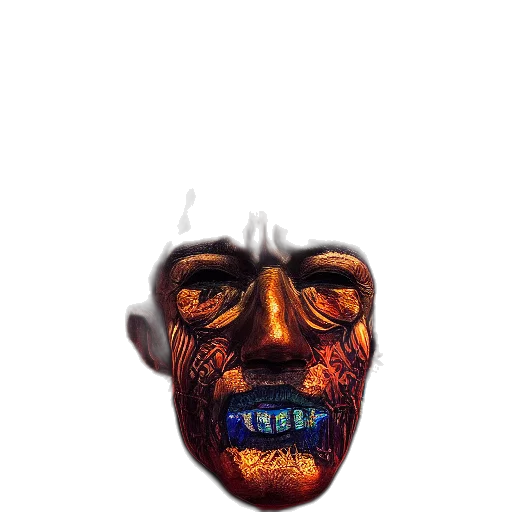 mask, face, creature, crown transparent PNG cut-out