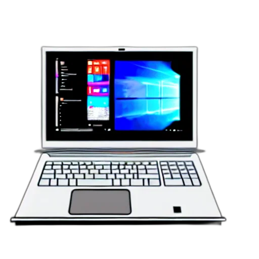 3d render, photorealistic, laptop, human transparent PNG cut-out