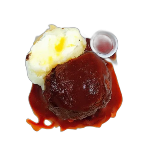 food, photorealistic, 3d render, sundae transparent PNG cut-out