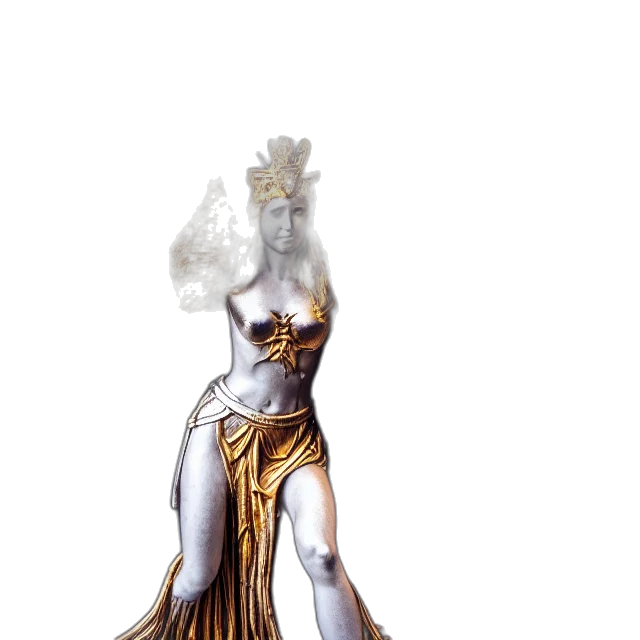 dress, crown, staff, mask transparent PNG cut-out