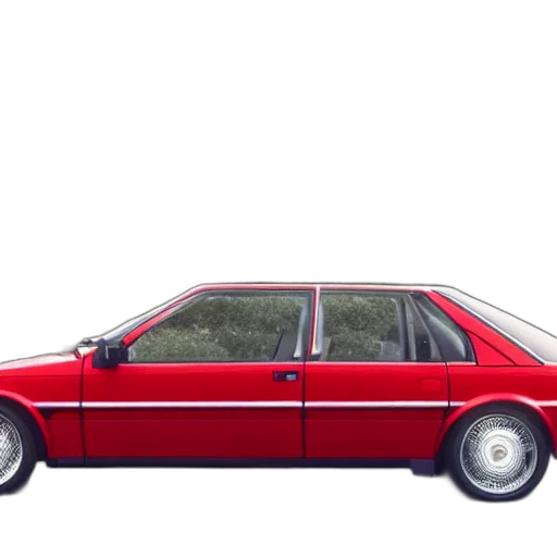 car, photorealistic, 3d render, vaporwave transparent PNG cut-out
