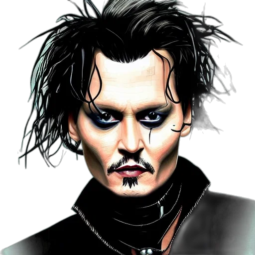 face, comic book art, cartoon, photorealistic transparent PNG cut-out