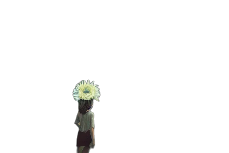 flower, staff, dress, umbrella transparent PNG cut-out