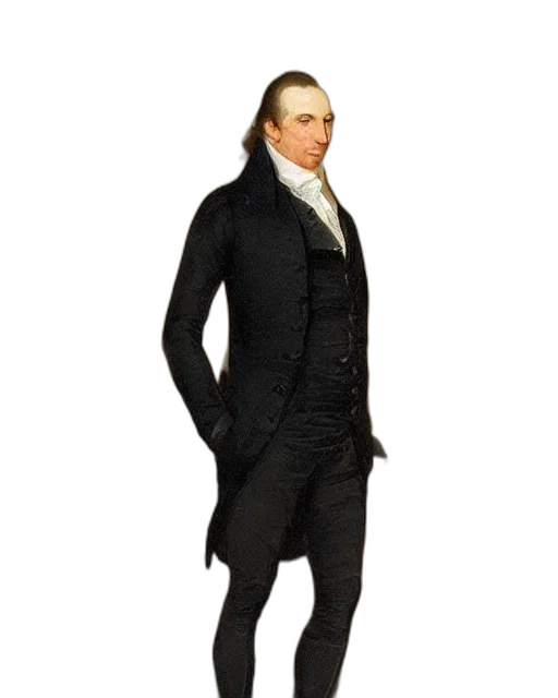 jacket, staff, dress, portrait transparent PNG cut-out