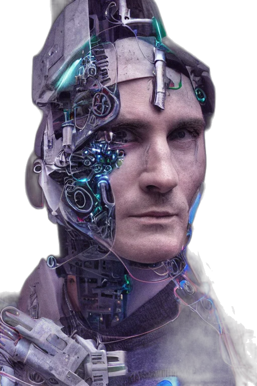 robot, face, mask, creature transparent PNG cut-out