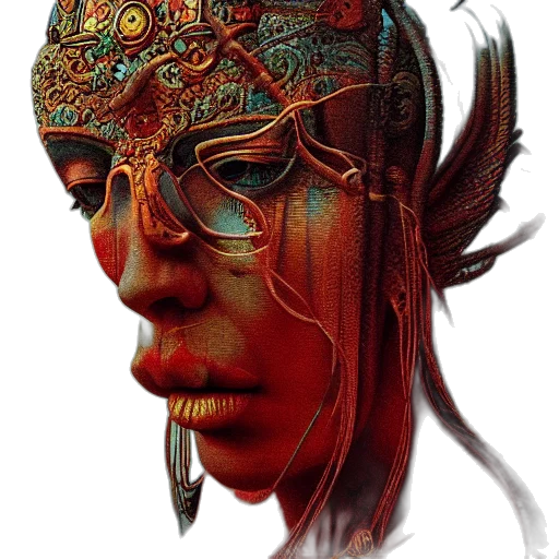 mask, face, crown, staff transparent PNG cut-out