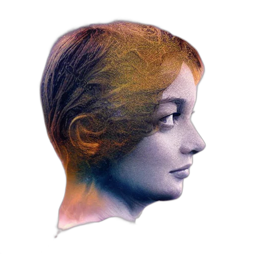 face, hair, crown, mask transparent PNG cut-out