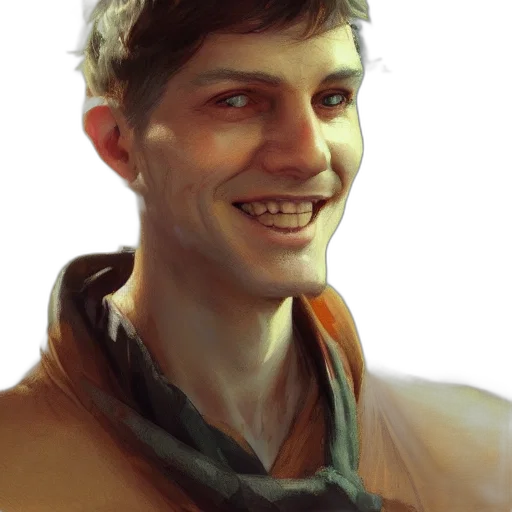 face, staff, robot, fantasy art transparent PNG cut-out