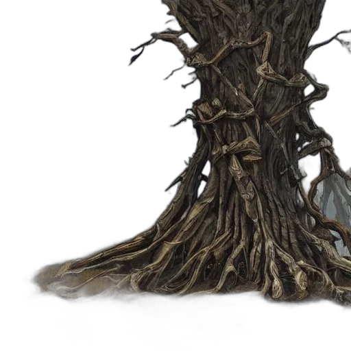 tree, hair, crown, staff transparent PNG cut-out