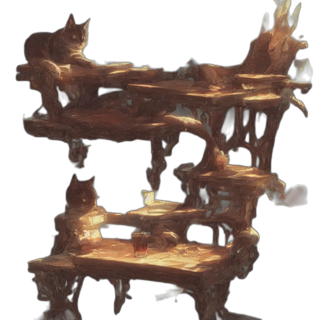 furniture, crown, staff, dragon transparent PNG cut-out
