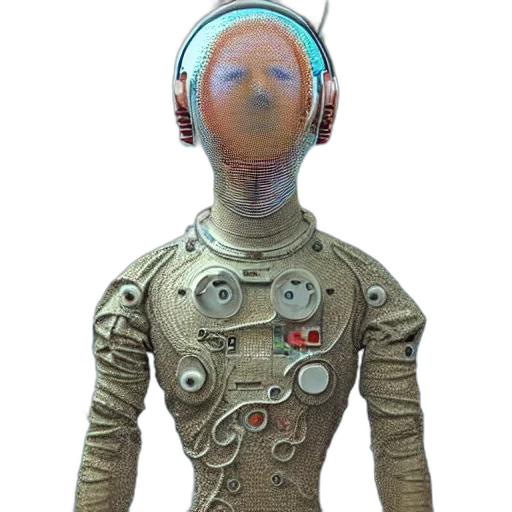 robot, mask, staff, dress transparent PNG cut-out