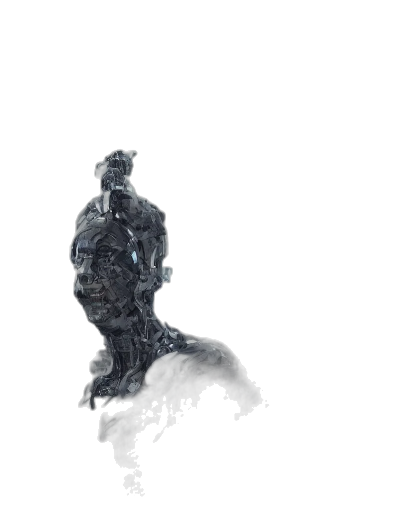 robot, mask, face, jacket transparent PNG cut-out