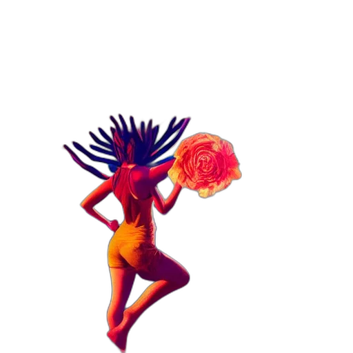 umbrella, flower, crown, creature transparent PNG cut-out