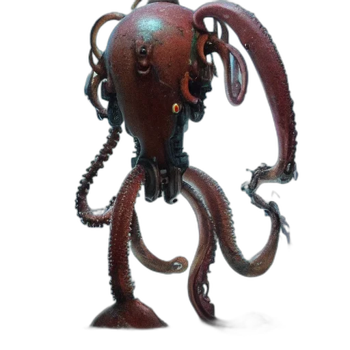 robot, creature, staff, mask transparent PNG cut-out