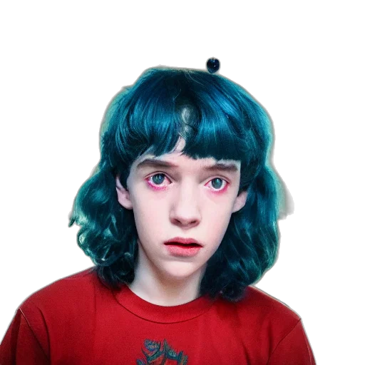 hair, robot, face, creature transparent PNG cut-out