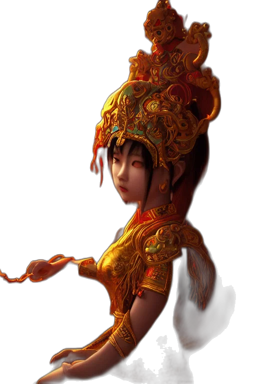 dragon, crown, staff, mask transparent PNG cut-out