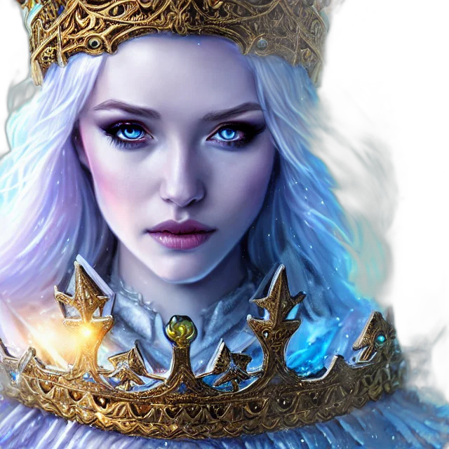 crown, jewelry, face, fantasy art transparent PNG cut-out