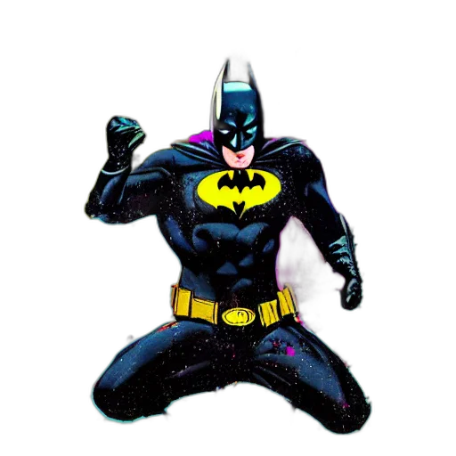 comic book art, concept art, cartoon, batman transparent PNG cut-out