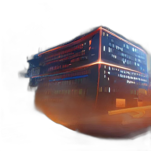 building, robot, weapon, 3d render transparent PNG cut-out