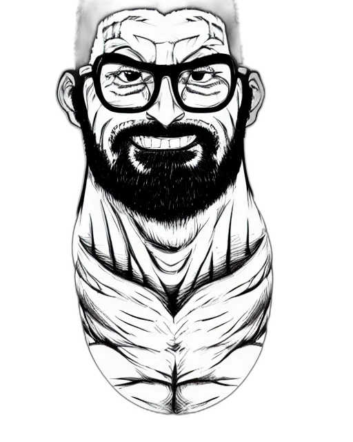 face, staff, creature, jacket transparent PNG cut-out